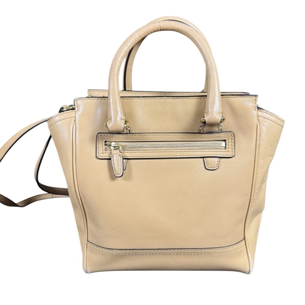 EUC Coach 2way Legacy Mini Tote Crossbody Beige Tan Leather Bag - Picture 6 of 16